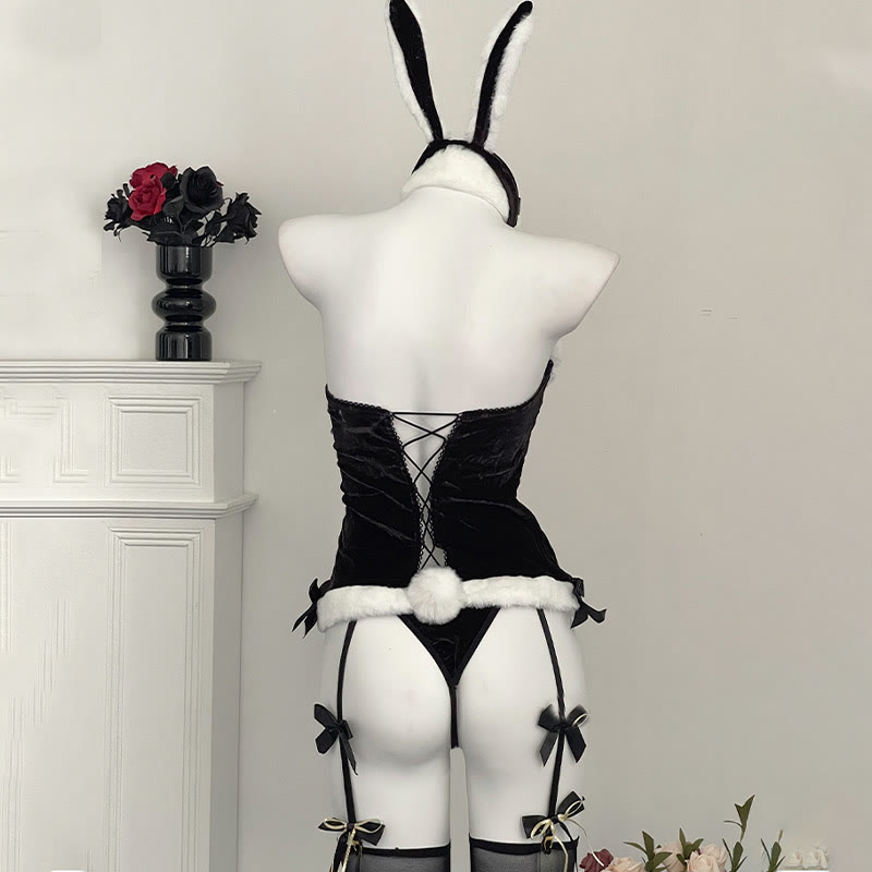 Bunny Ears Bow Lingerie Dress Set - image 8