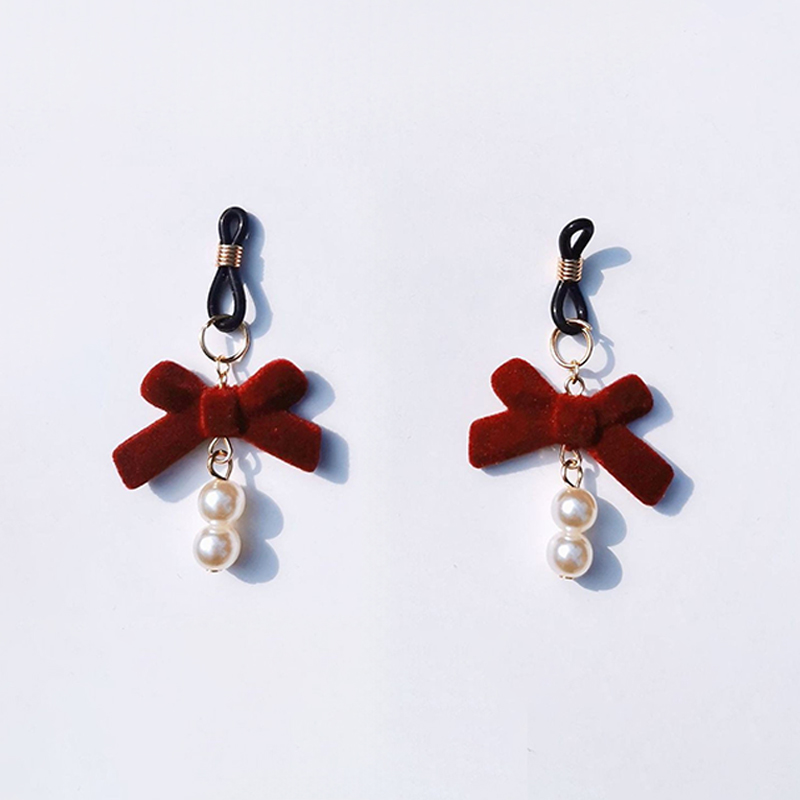 Red Velvet Bow Nipple Clamps Adjustable Lingerie - Nipple Rings - image 2