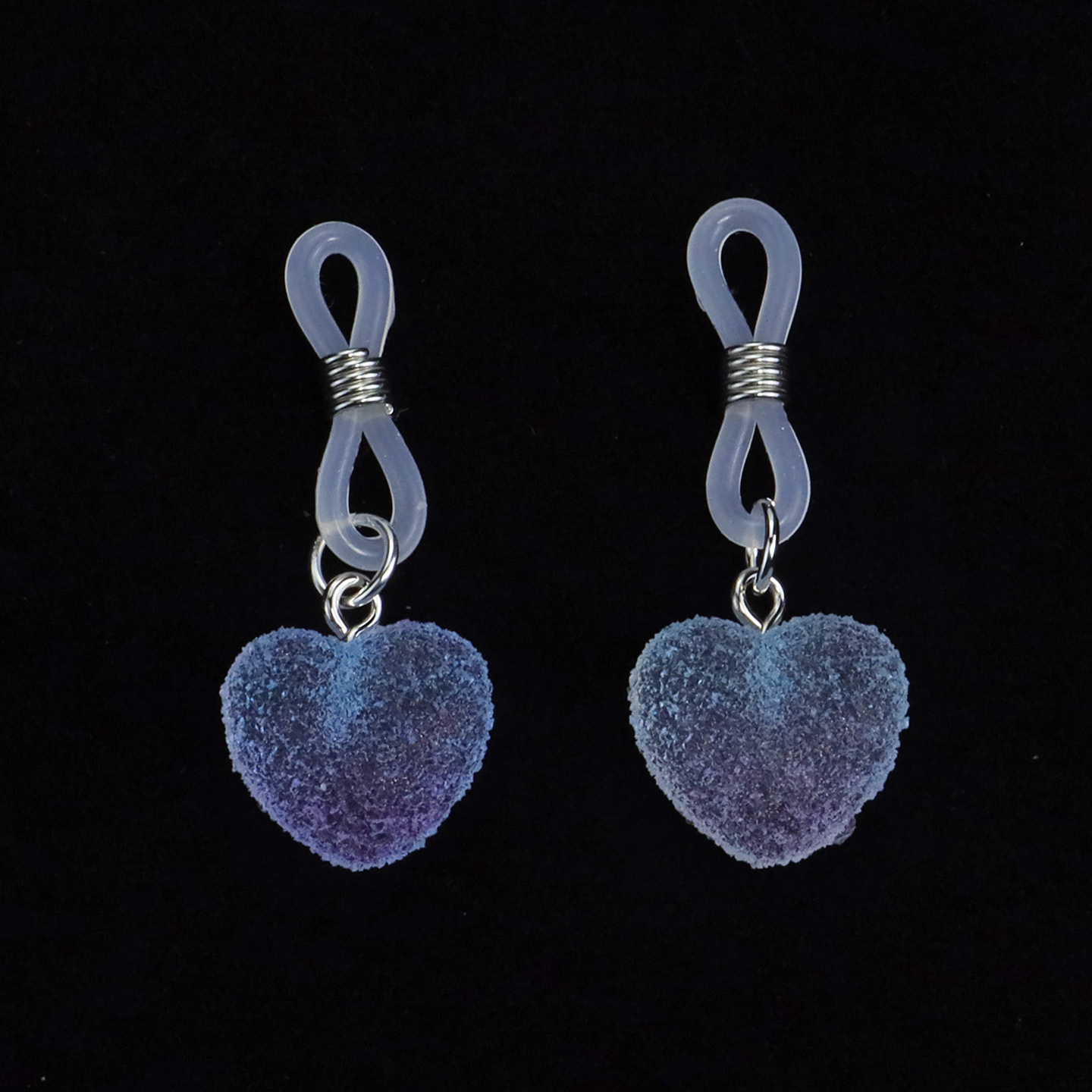Yellow Gradient Heart Non-Piercing Nipple Rings - image 8