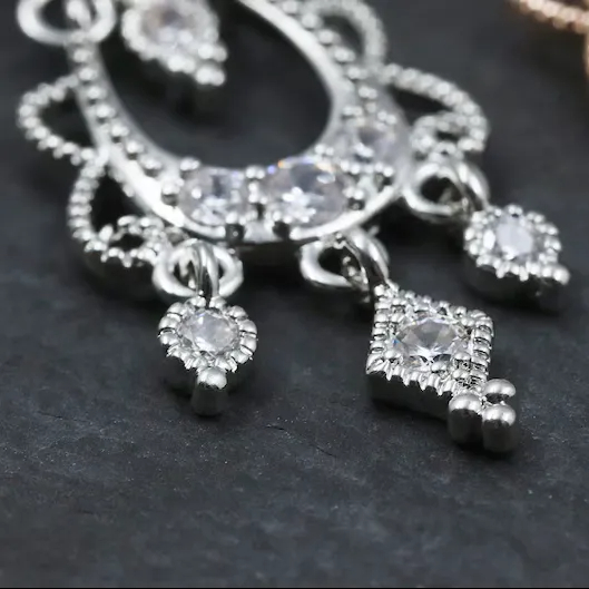 Fake Belly Button Piercing Rhinestone Body Jewelry - image 3