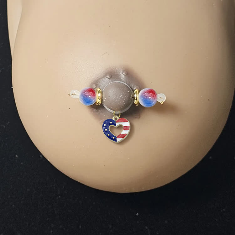 Red Blue Heart Adjustable Nipple Clamp SM Accessories - image 2