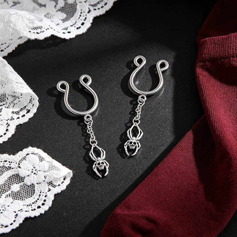 Skull Spider Chain Adjustable Nipple Clamp SM Accessories - image 1