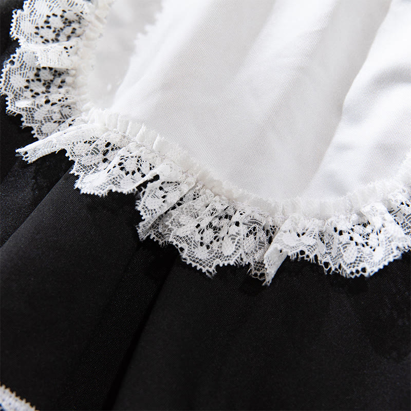 Cosplay Maid Lace Backless Lingerie Set - image 9