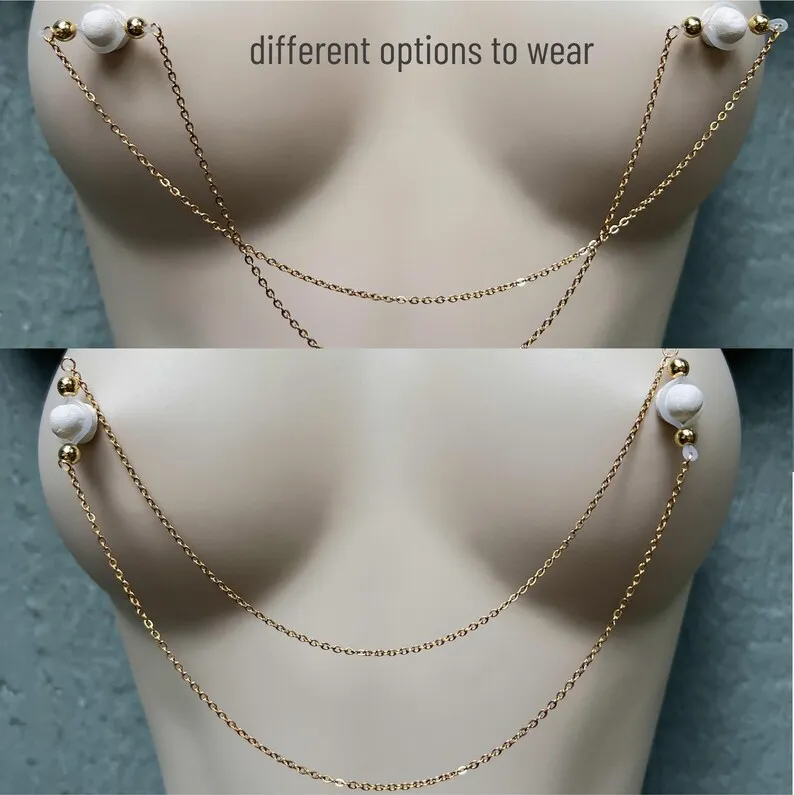 Chain Nipple Clamp Adjustable Lingerie Accessories - image 2