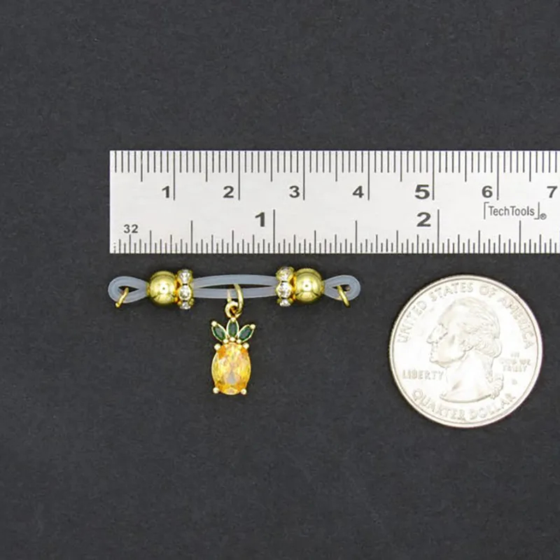 Pineapple Charm Adjustable Non-Piercing Nipple Rings - image 4