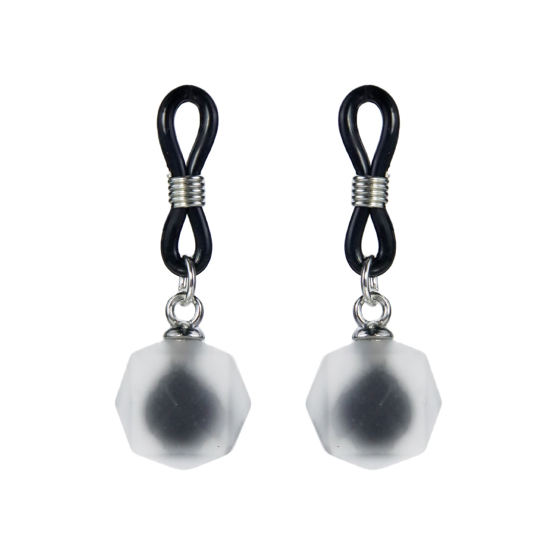 Frosted Heart Non-Piercing Nipple Rings - BlackSquare - image 4