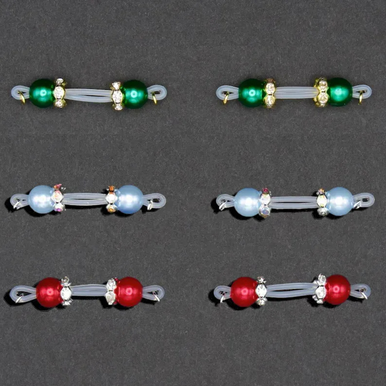 Beaded Rhinestone Silicone Adjustable Nipple Clamp Lingerie Accessories - Three Colors - 2 (a pair) - image 4