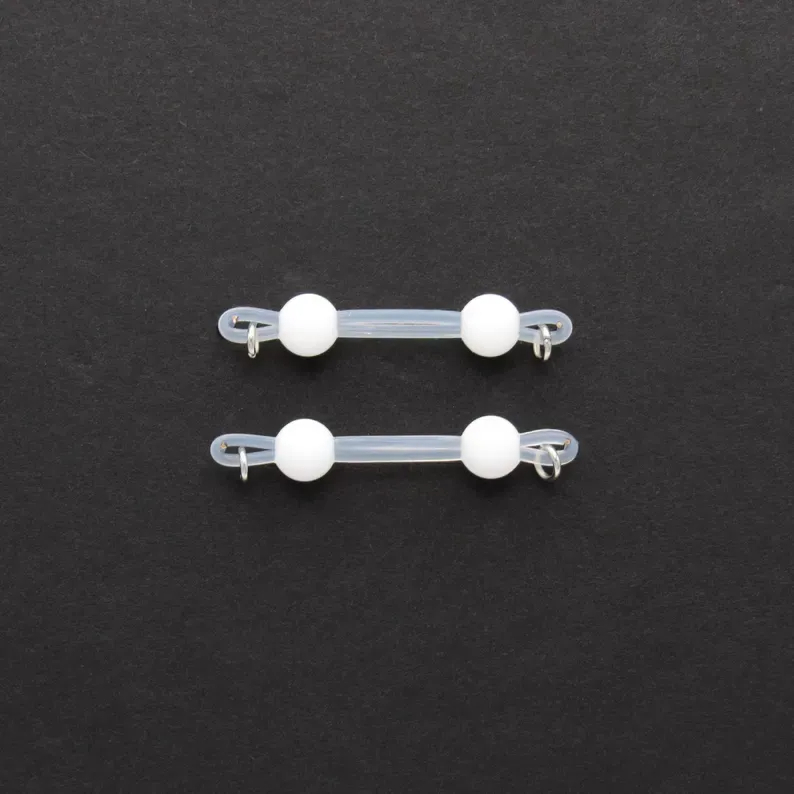 Blue Bead Nipple Ring Adjustable Lingerie Accessories - White - 2 pack (one pair) - image 4