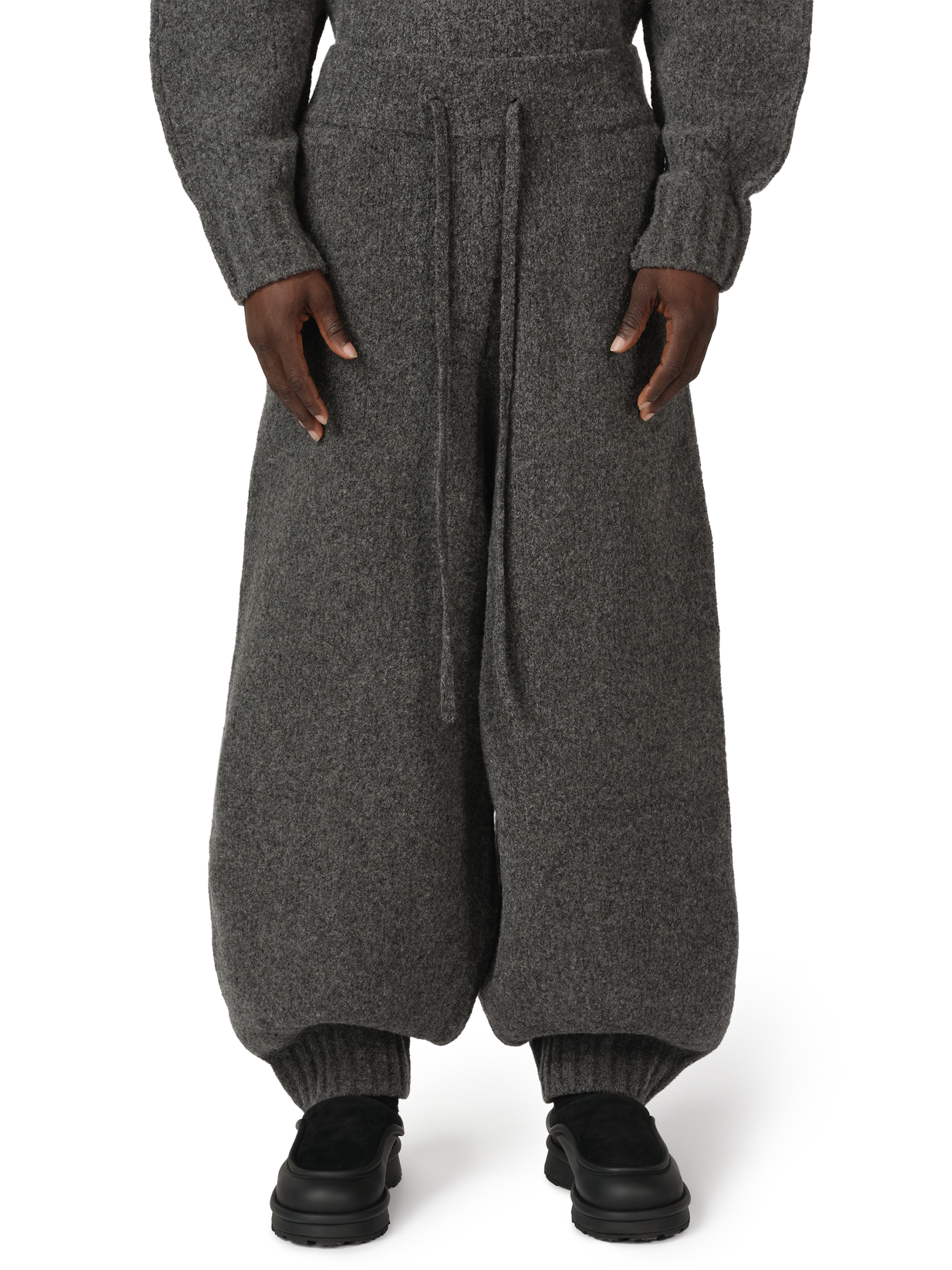 WOOL KNIT CUFF PANT