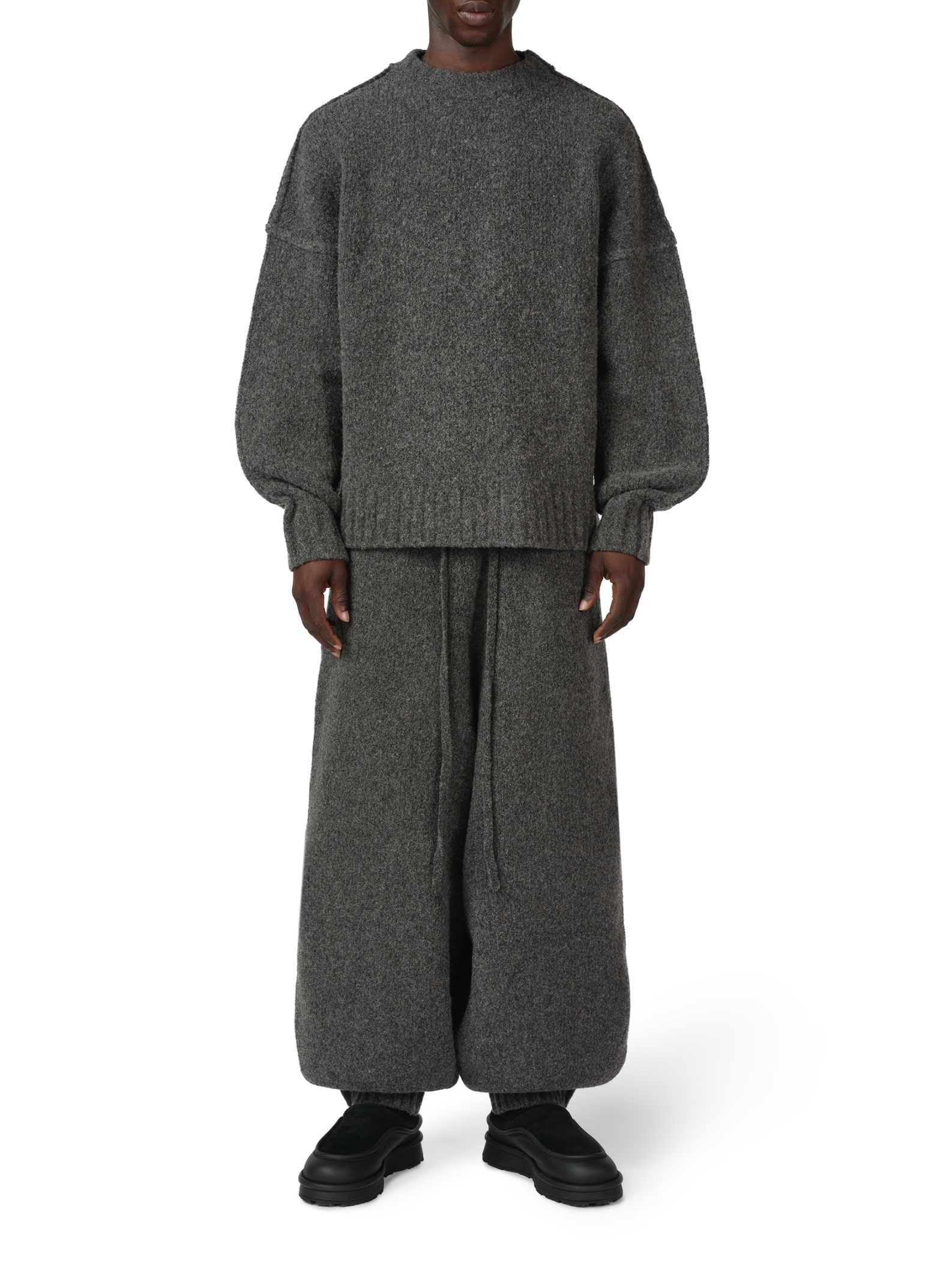 WOOL KNIT CUFF PANT