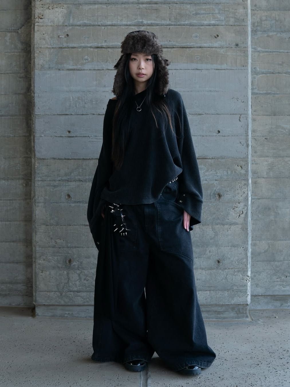 WIDE-CUFF WAFFLE LONG SLEEVE