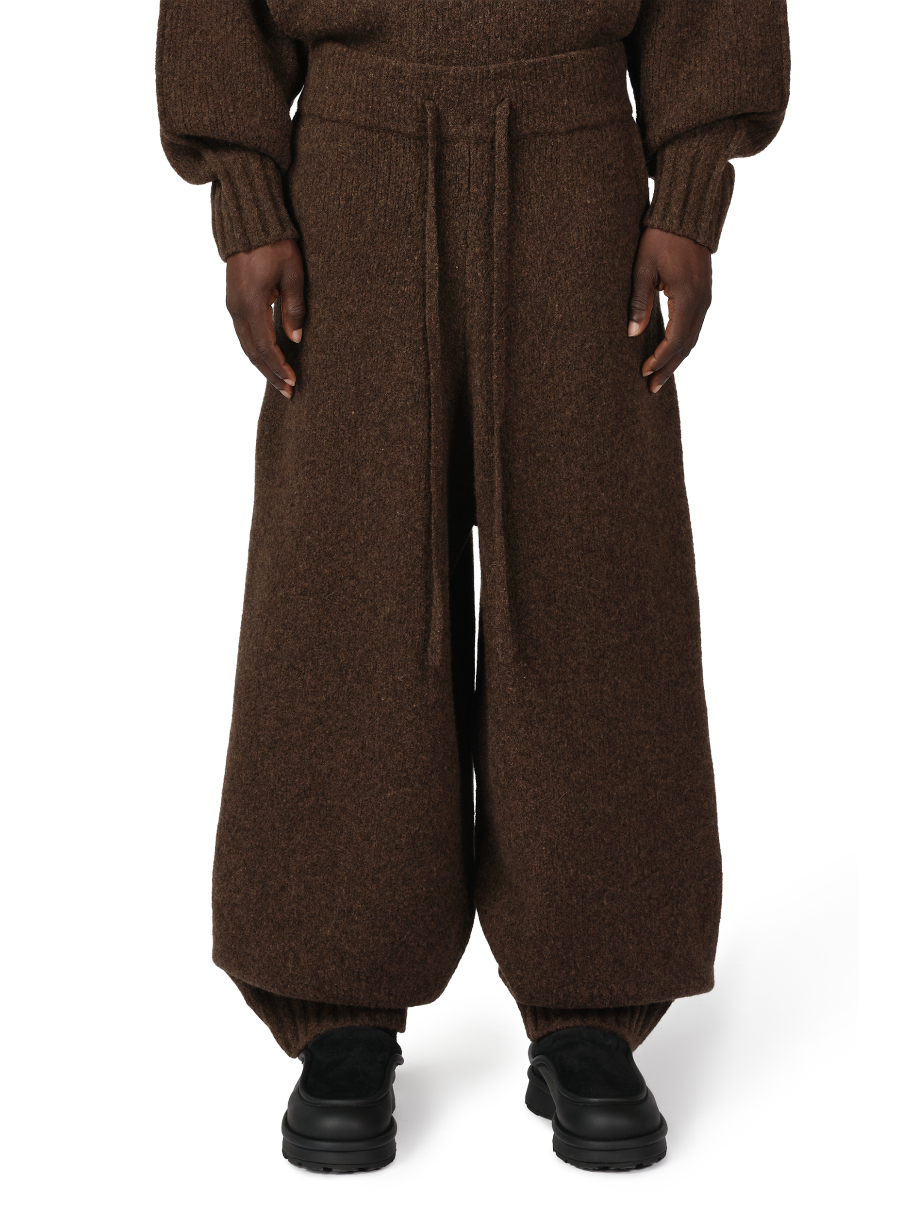 WOOL KNIT CUFF PANT