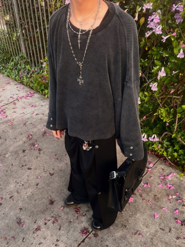 WIDE-CUFF WAFFLE LONG SLEEVE