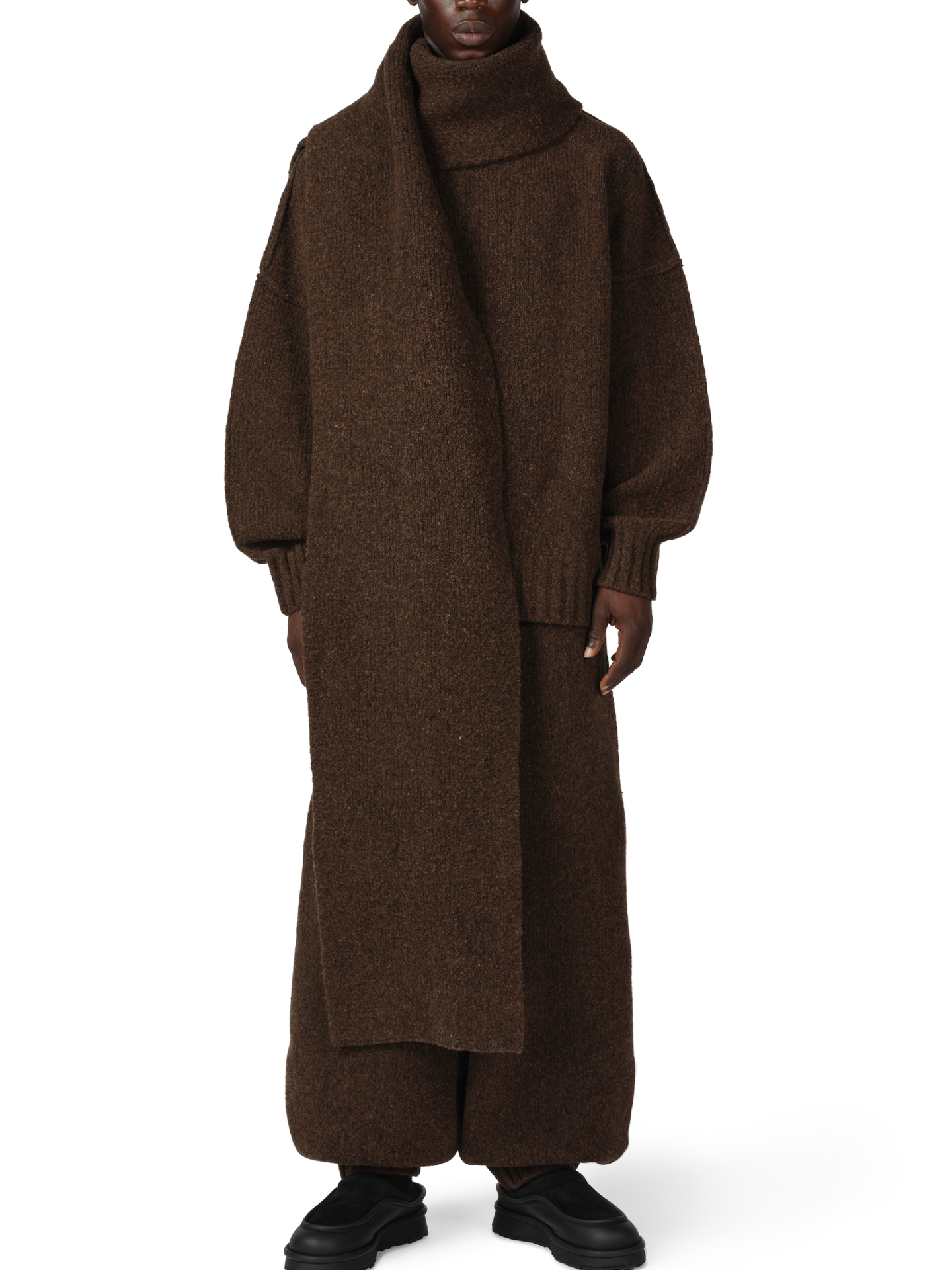 WOOL KNIT DUVET SCARF