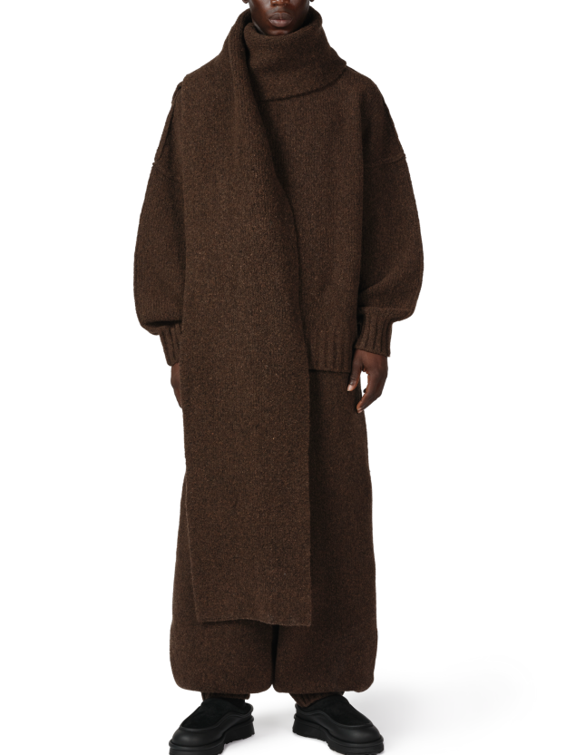 WOOL KNIT DUVET SCARF