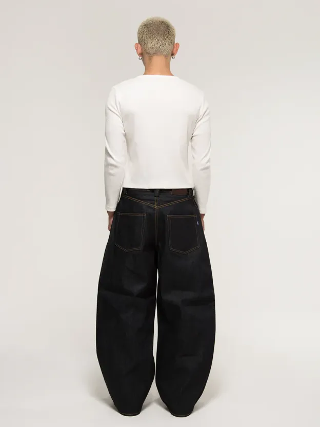 JAPANESE SELVEDGE  CURVED-LEGS JEANS