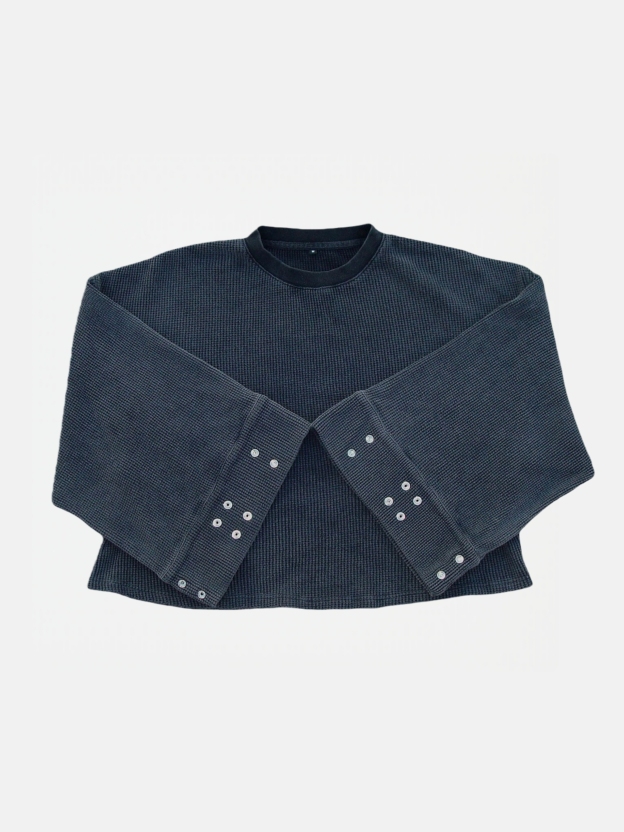 WIDE-CUFF WAFFLE LONG SLEEVE