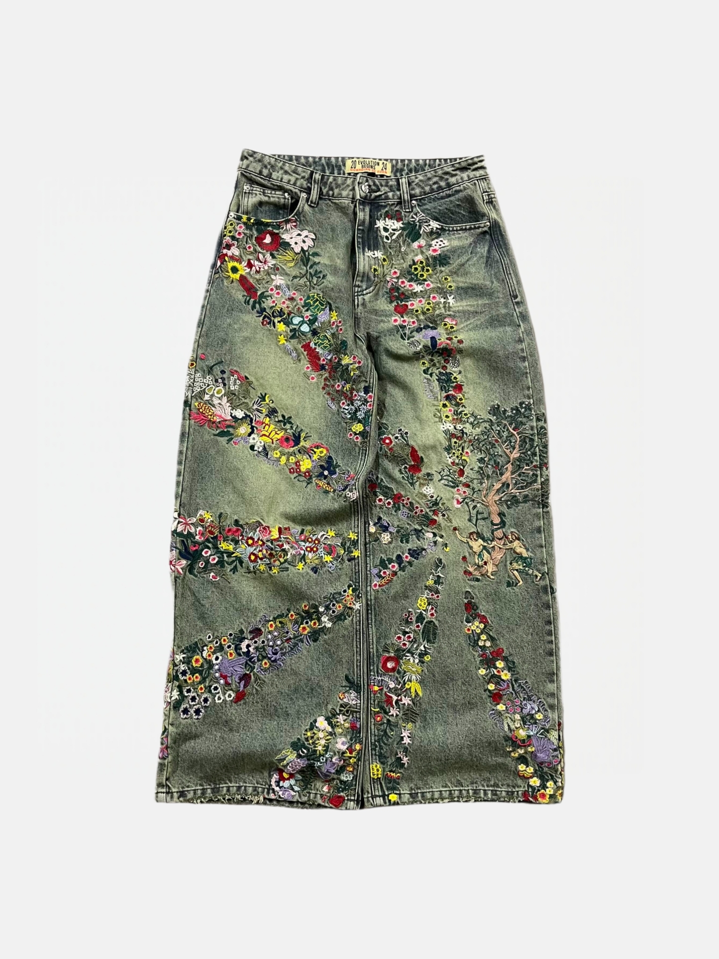 GUARDIAN OF EDEN EMBROIDERED DENIM
