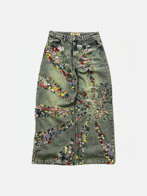 GUARDIAN OF EDEN EMBROIDERED DENIM