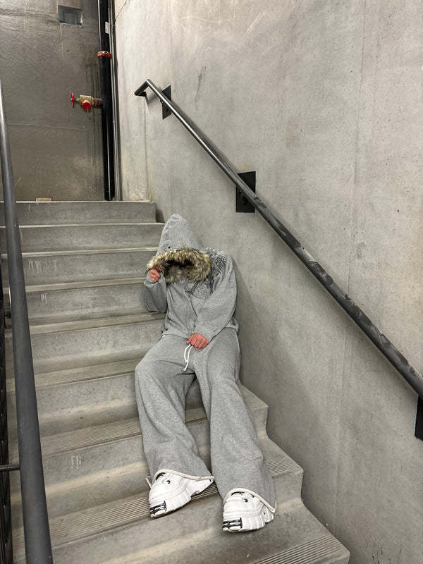 PROFOUND CROSS FUR ZIP-UP HOODIE