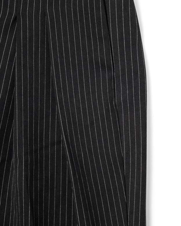 PINSTRIPE PLEATED SHORTS