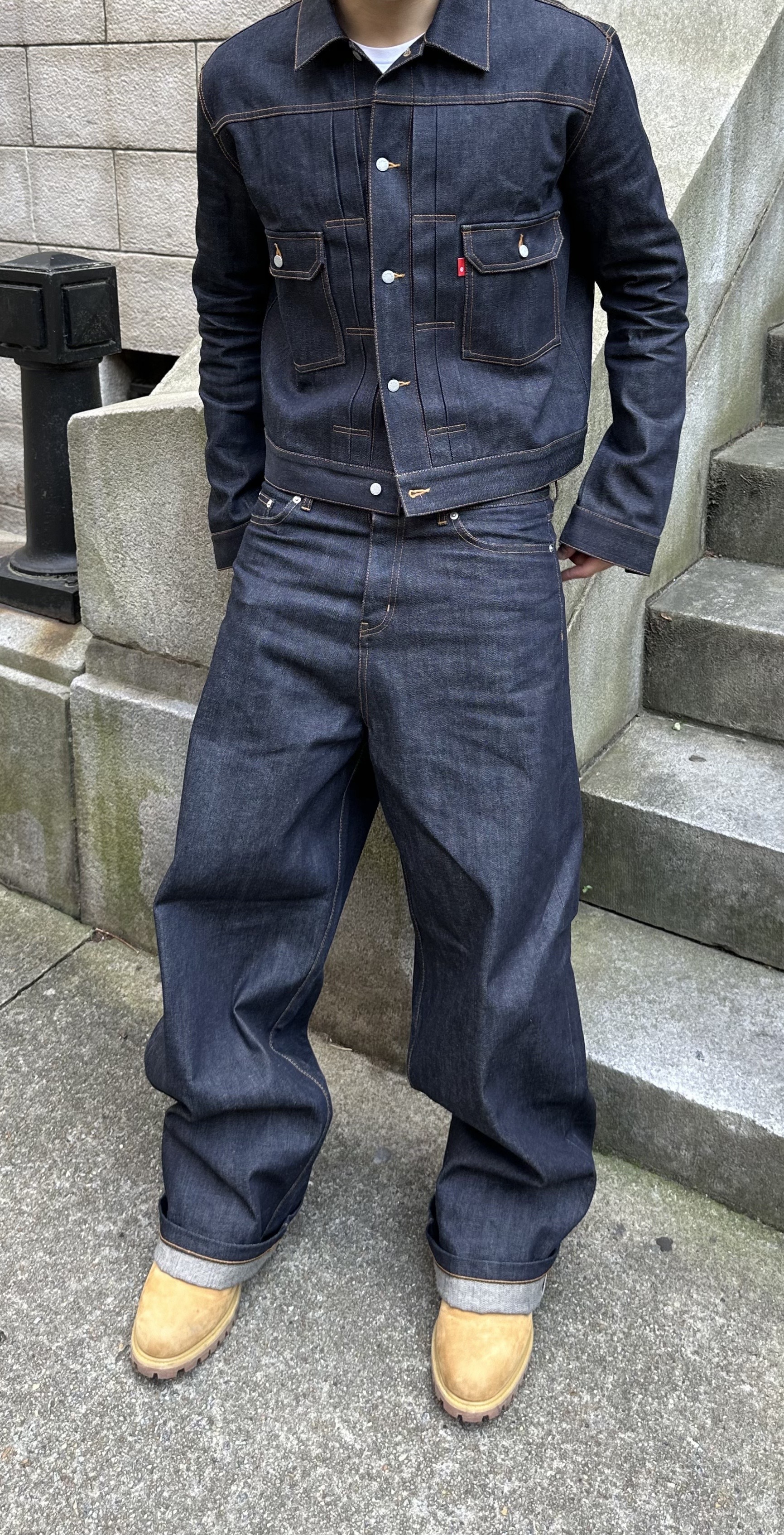 DARK INDIGO BAGGY JEANS