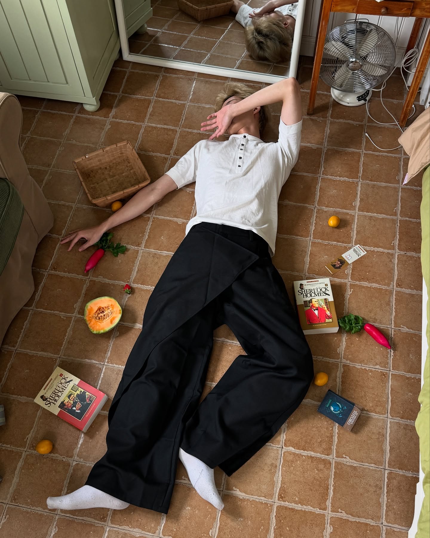 ASYMMETRICAL WRAP PANTS