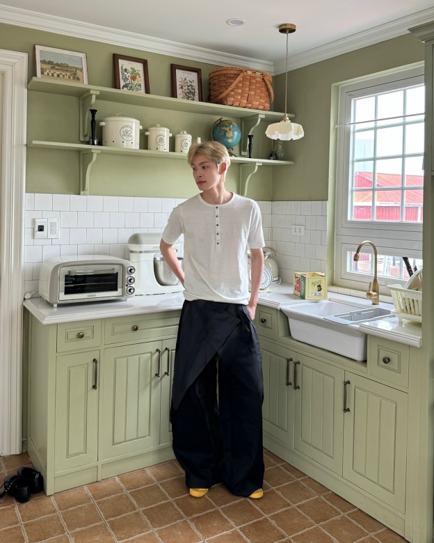 ASYMMETRICAL WRAP PANTS