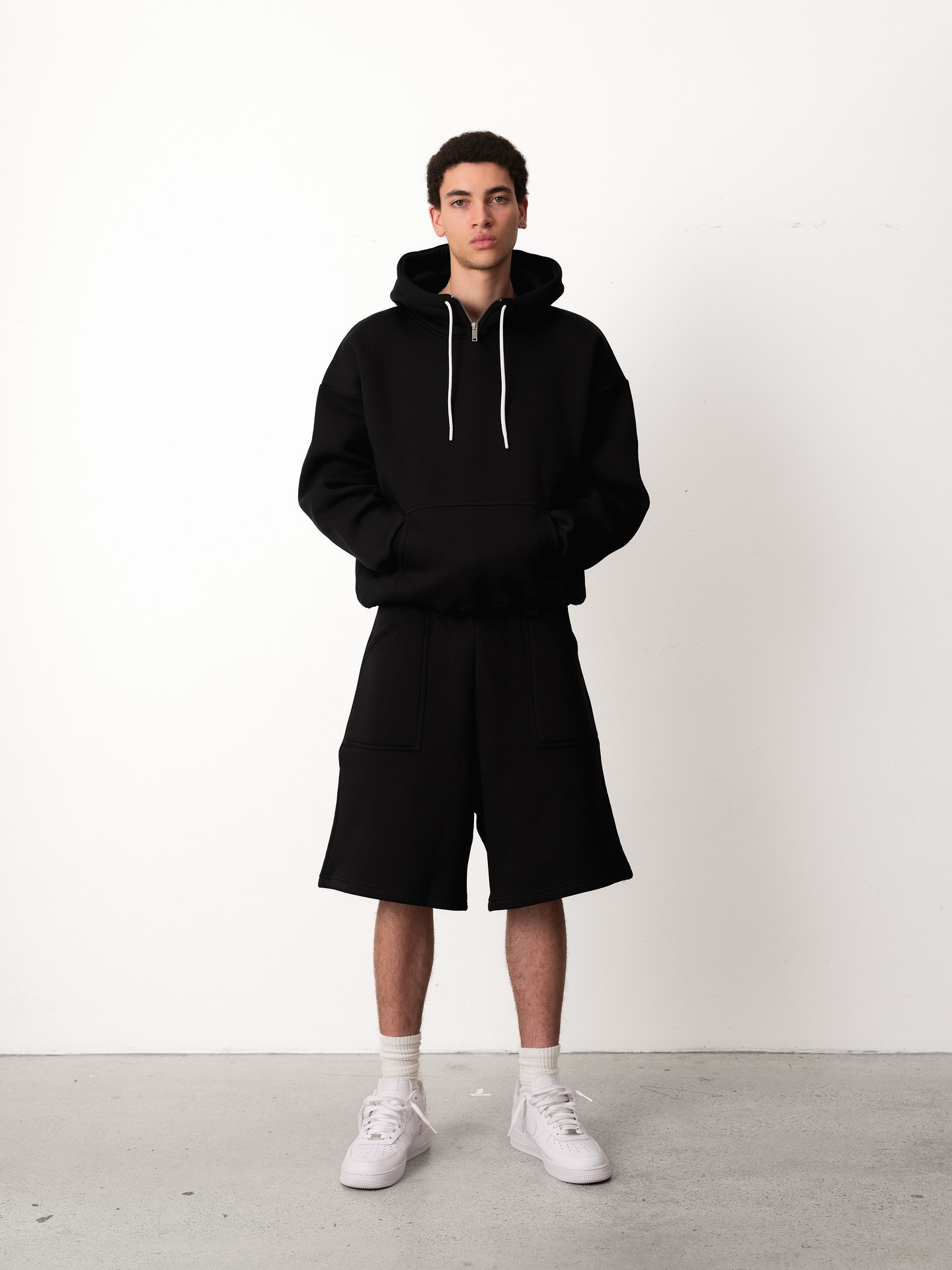 COZY TECH ZIP NECK HOODIE