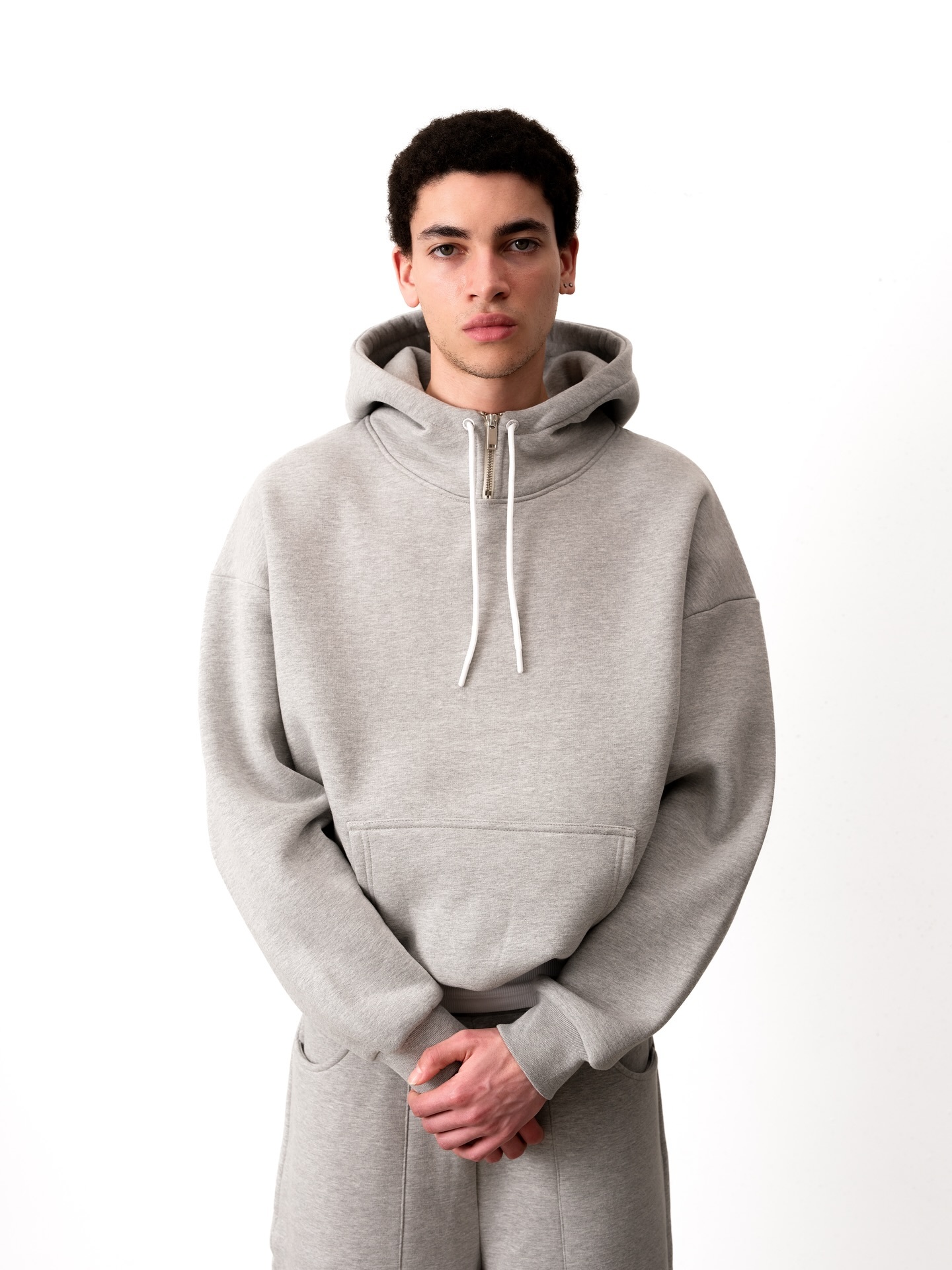 COZY TECH ZIP NECK HOODIE