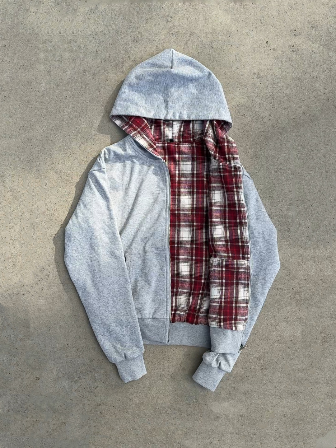 REVERSIBLE PLAID ZIP HOODIE