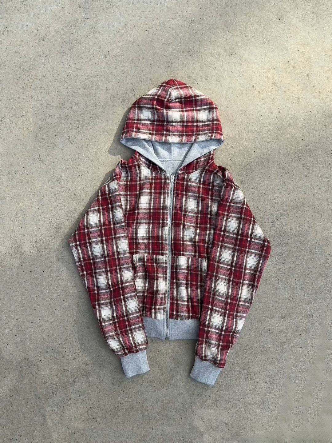 REVERSIBLE PLAID ZIP HOODIE