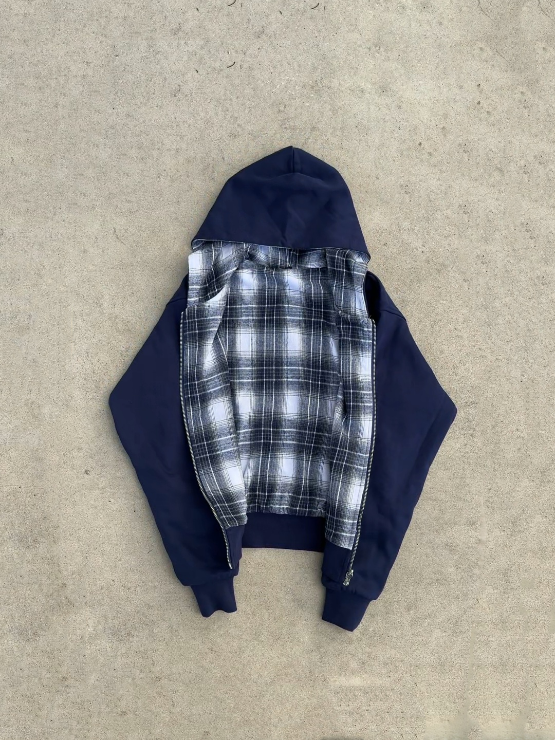 REVERSIBLE PLAID ZIP HOODIE