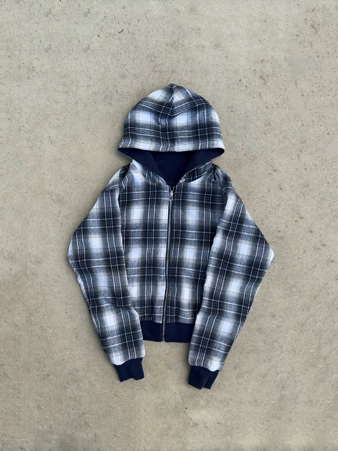 REVERSIBLE PLAID ZIP HOODIE