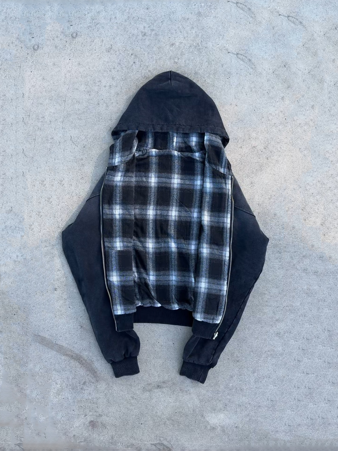 REVERSIBLE PLAID ZIP HOODIE