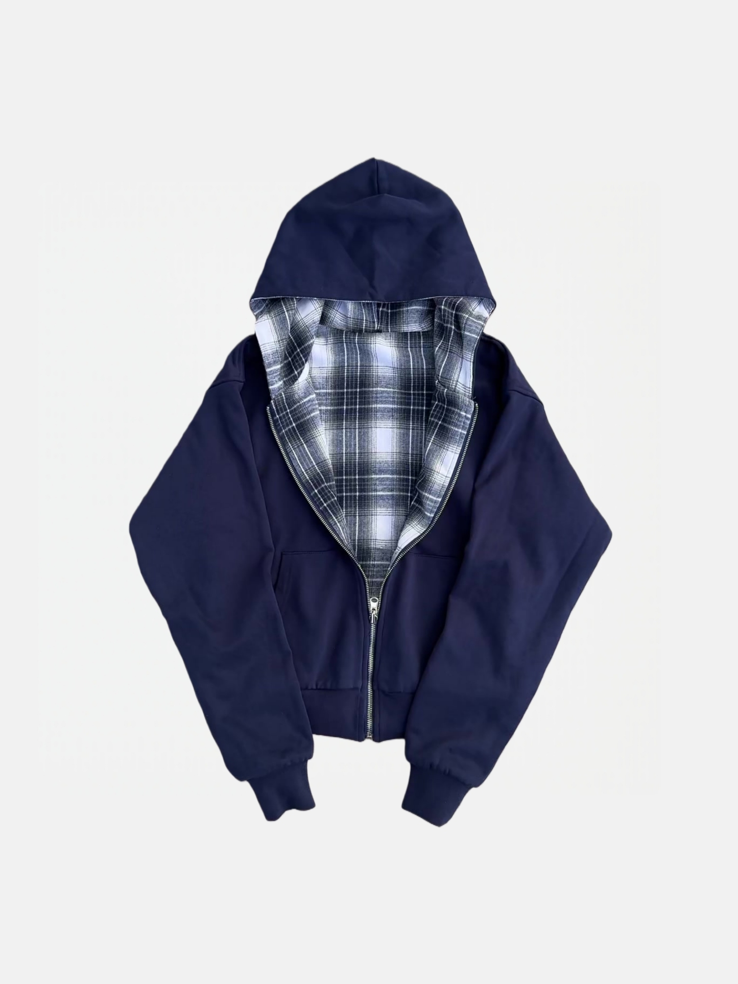 REVERSIBLE PLAID ZIP HOODIE