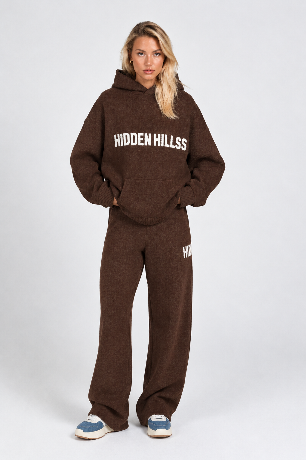 Oversized Knit Cotton Hoodie