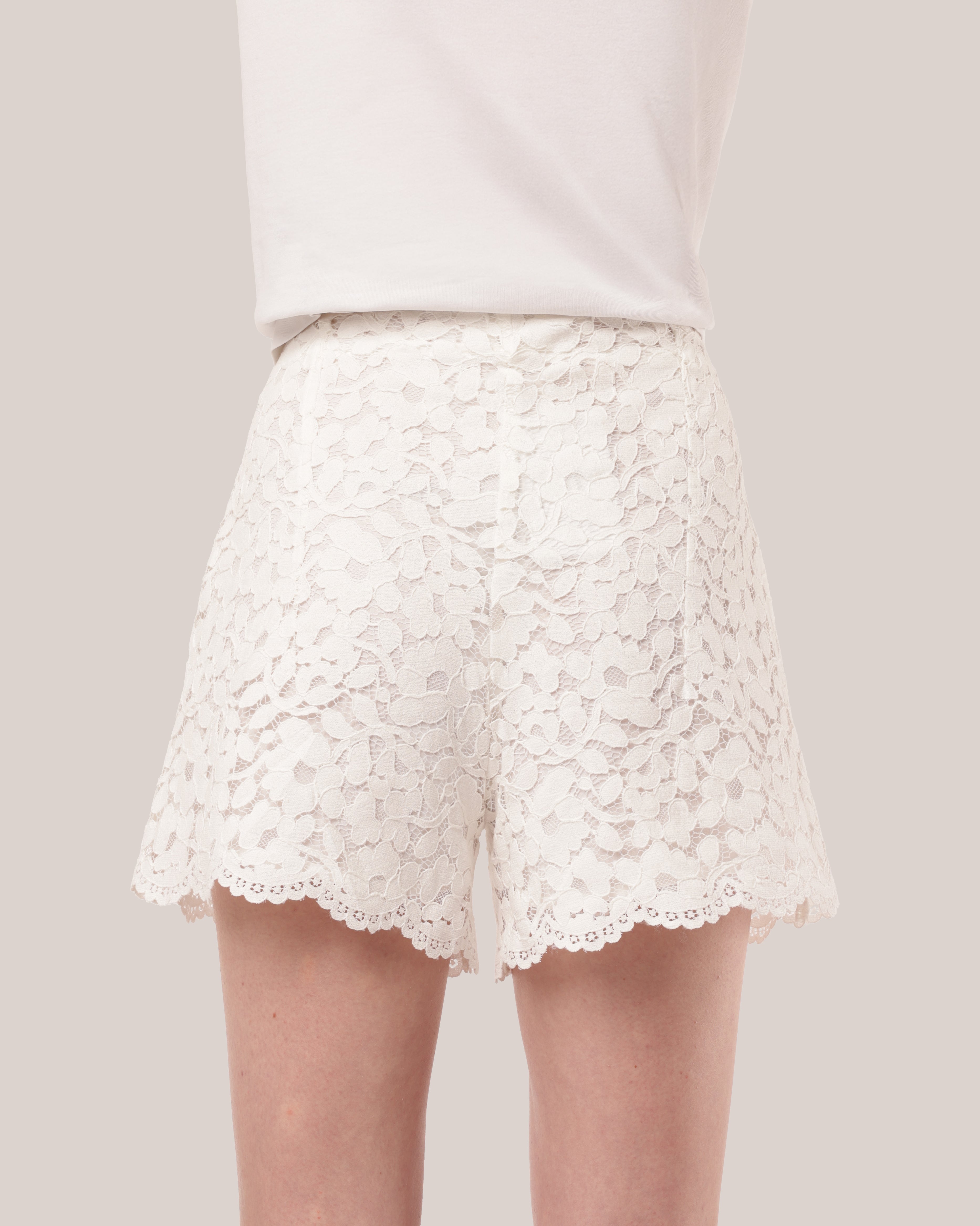 Elegant Cotton Lace Matching Set High Neck Bell Sleeve Outfit