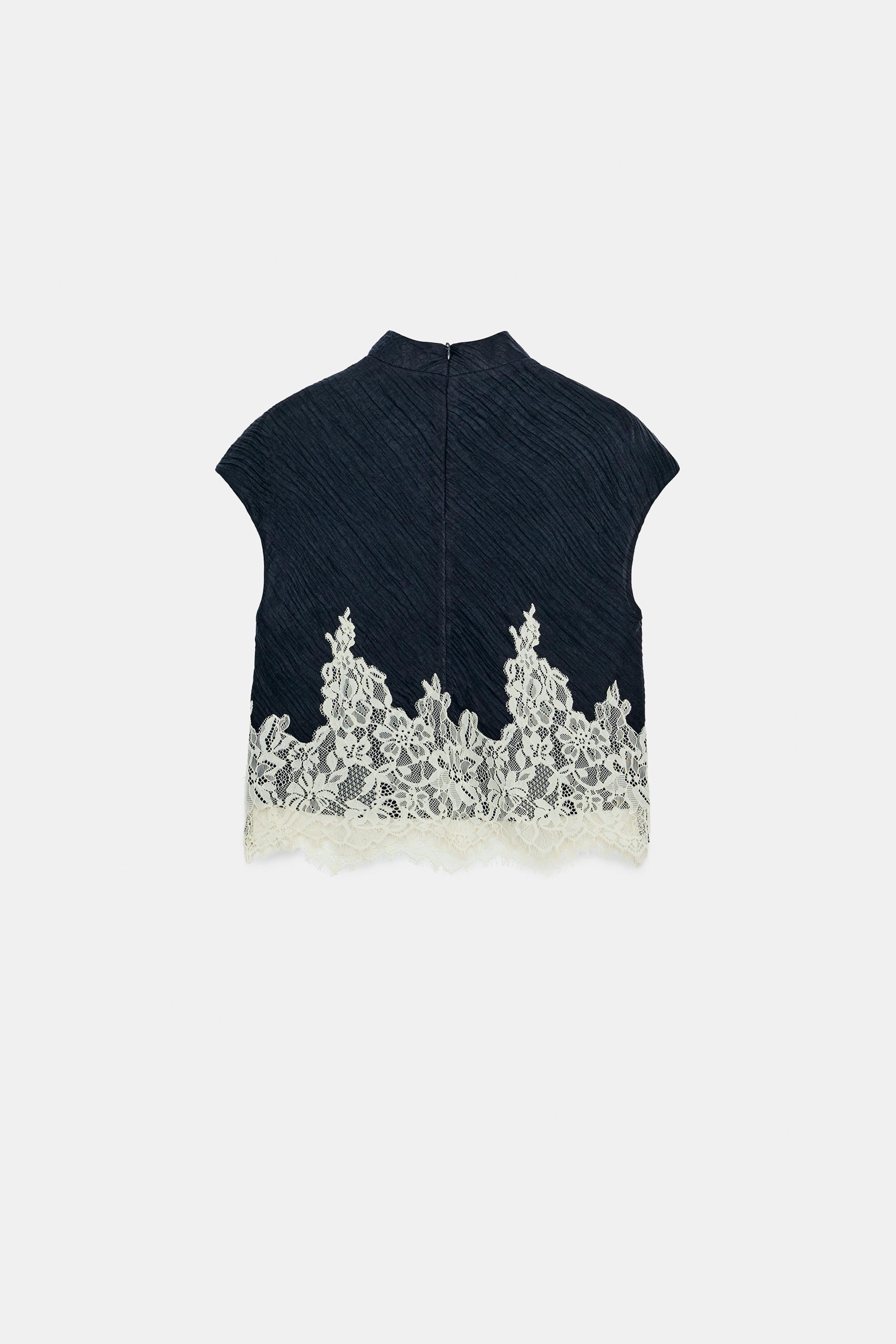 LACE-DETAIL CROP TOP&MIDI SKIRT