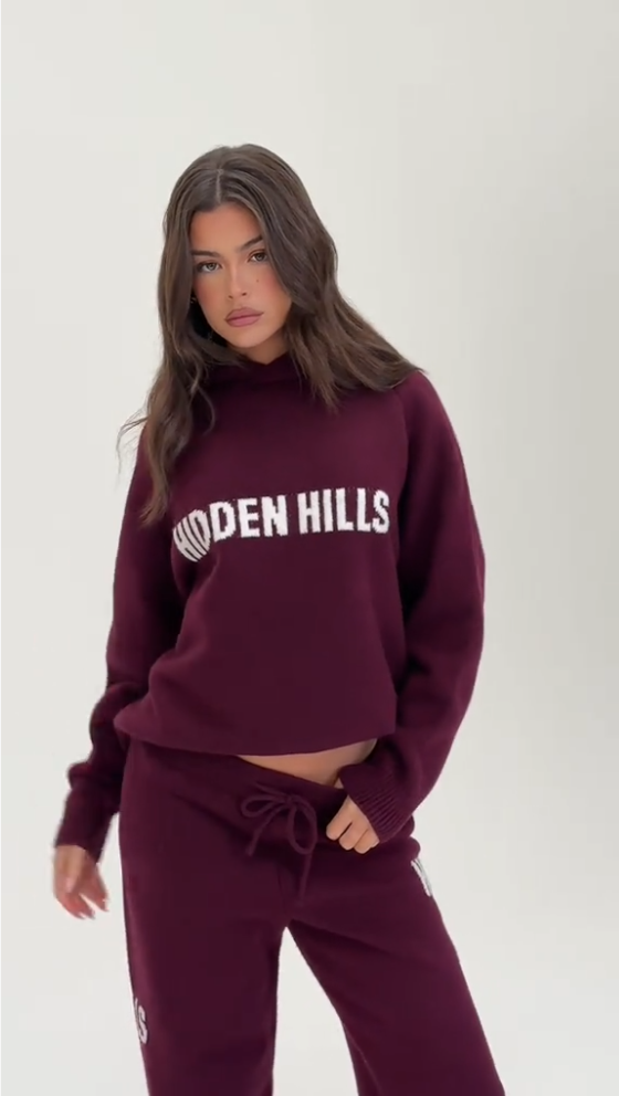 Oversized Knit Cotton Hoodie