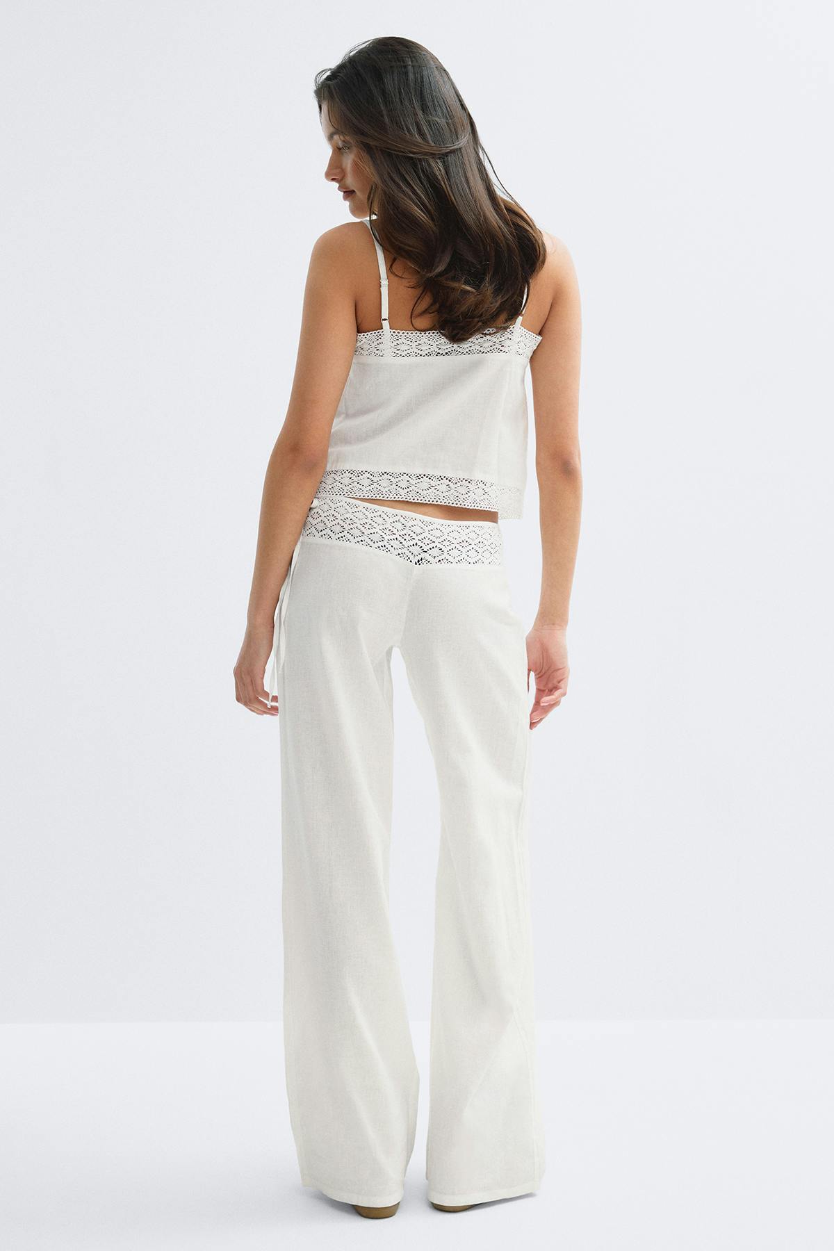 linen blend trousers
