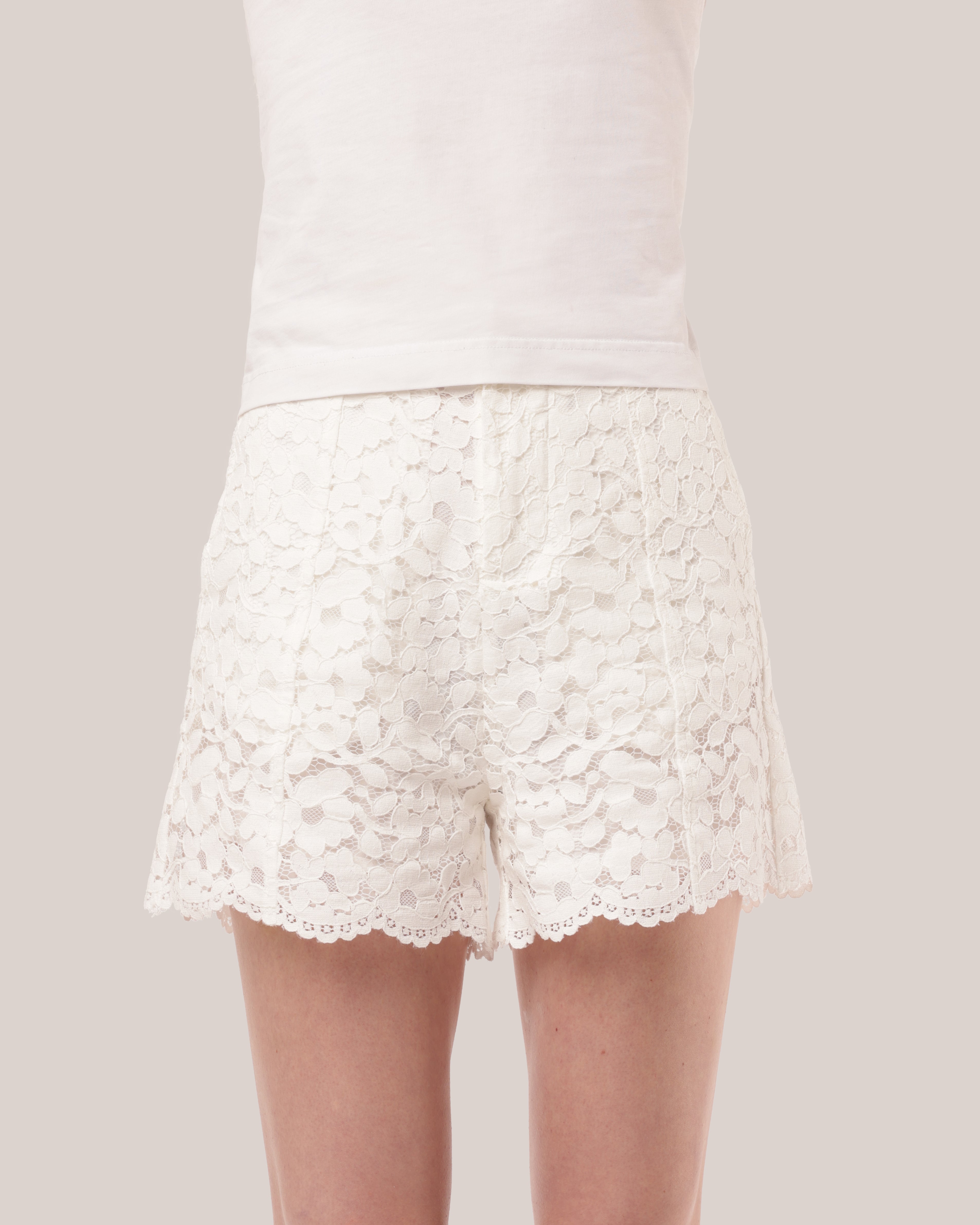 Elegant Cotton Lace Matching Set High Neck Bell Sleeve Outfit