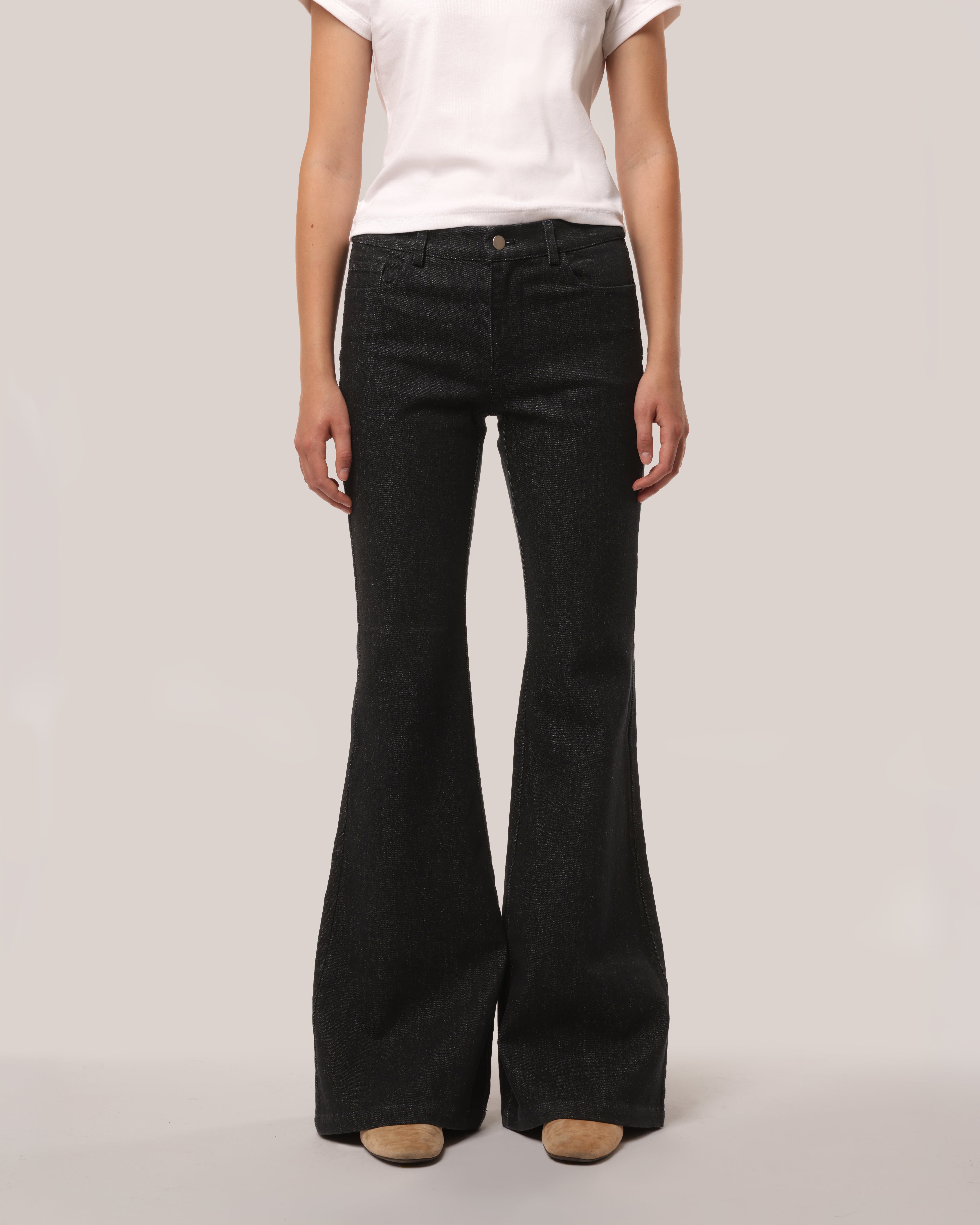 Back Seam Flare Jeans