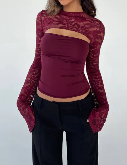 Lara lace long sleeve top