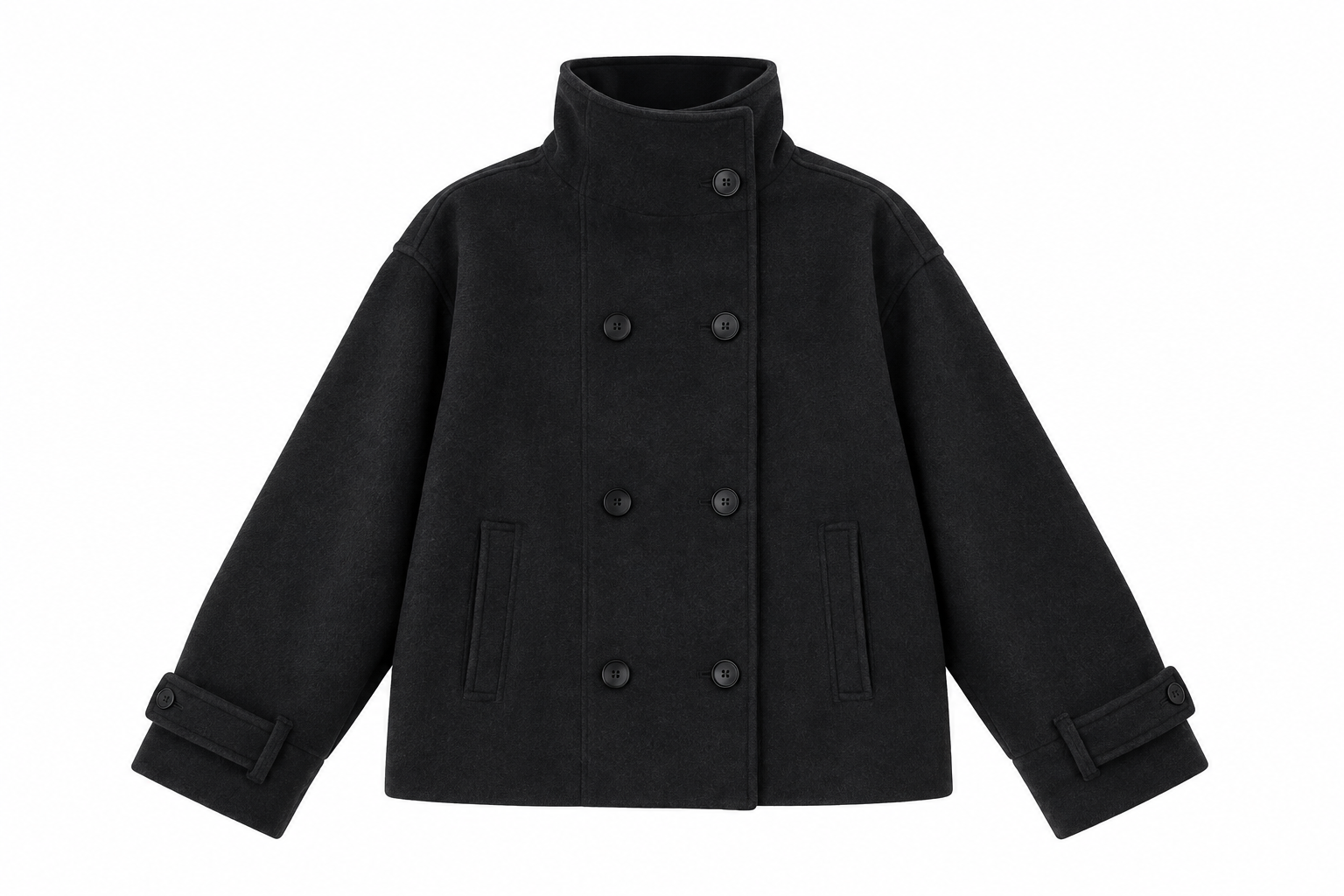 BLACK WOOL COAT