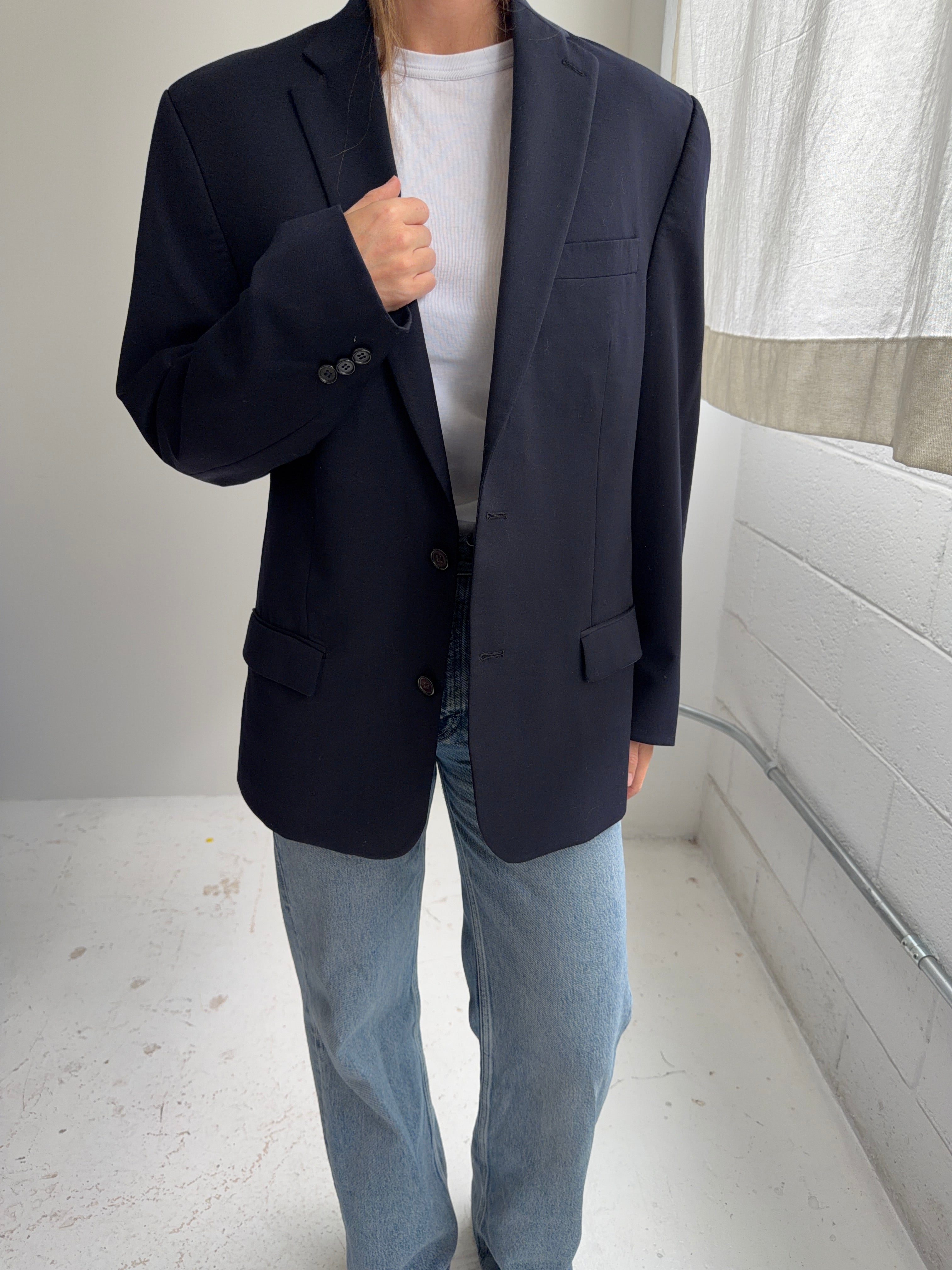  button back blazer