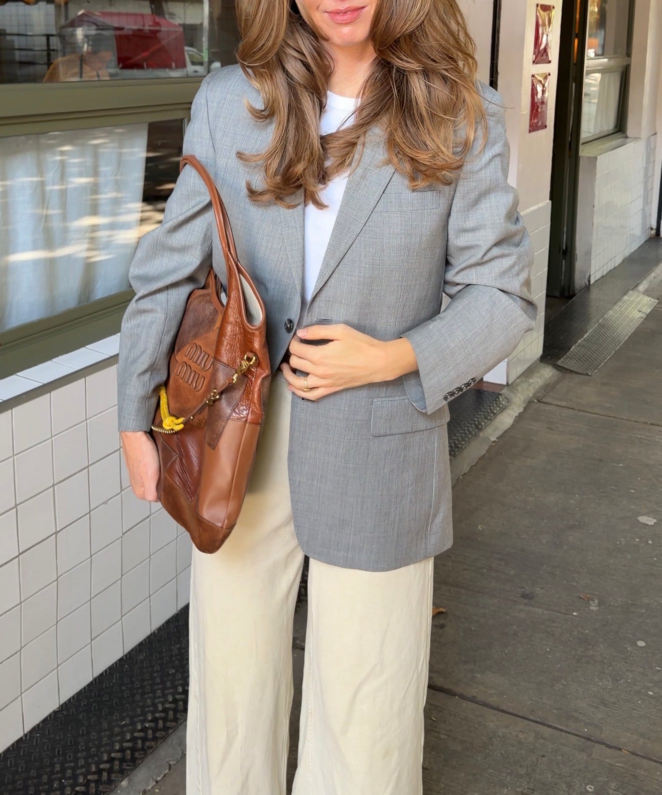  button back blazer