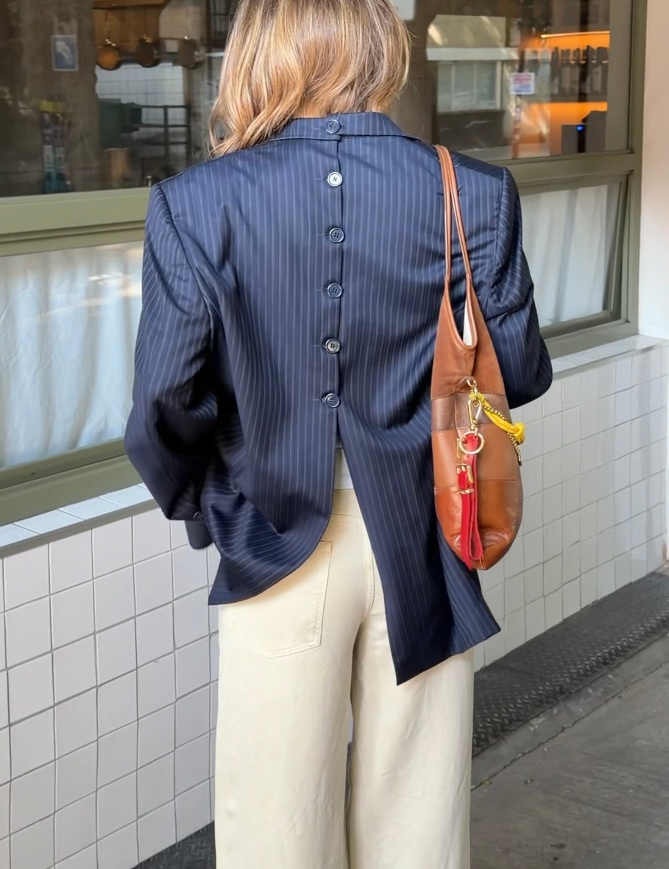  button back blazer