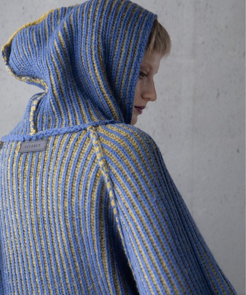  Color Block Ribbed Hoodie ZIP Hoodie / Reversible /