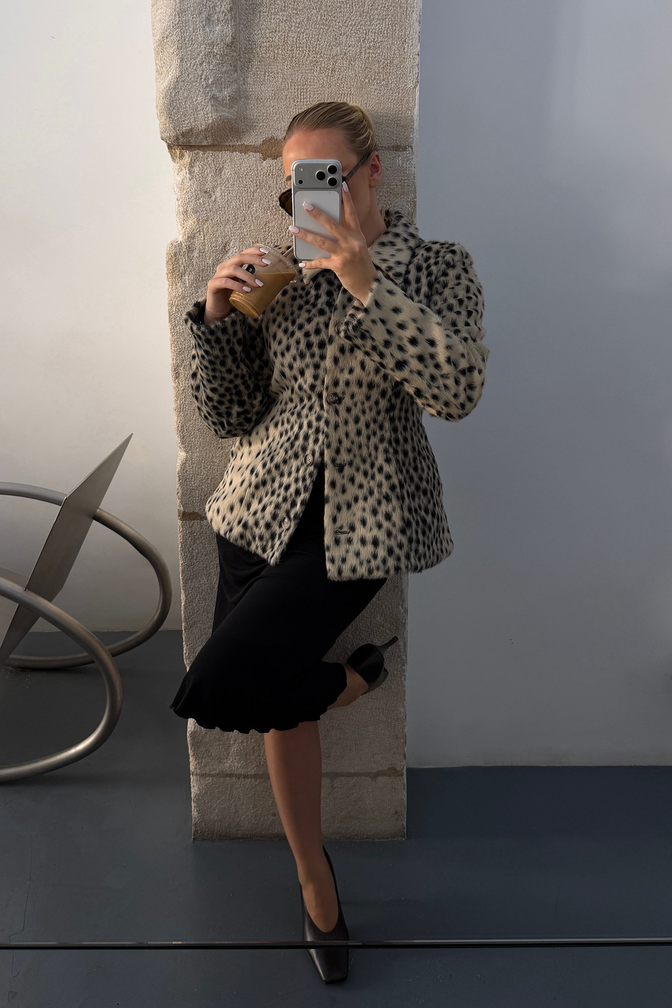 Faux Fur Printed Jacket